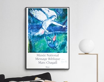 Musee National ,Message Biblique ,Marc Chagall-Exhibition poster ,wall decor,Home office decor,giclee print in various sizes