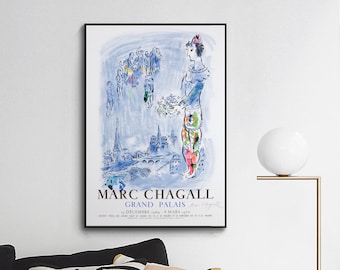 Marc Chagall 'The Spaziergang' Giclée Kunstdruck - Etsy.de