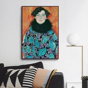 Johanna Staude-Gustav Klimt,Home office Decor,Art Nouveau,Cottage Garden Art, Giclee fine print,Modern art,Custom Extra large size