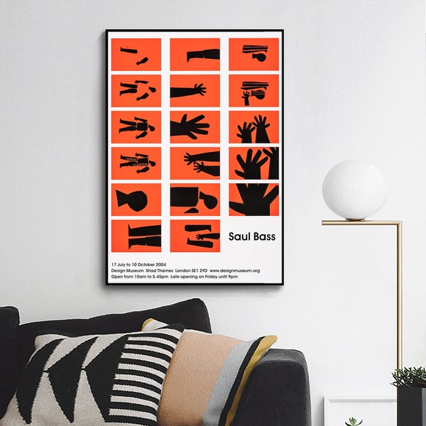 Saul Bass Exhibition (Design Museum, 2004)-Exhibition poster ,wall decor,Home office decor,giclee print in various sizes