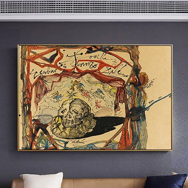 Boceto Para El Cartel De Don Juan Tenorio -Salvador Dali,Exhibition Poster,Surrealism, Giclee fine print,Modern art,Custom Extra large size