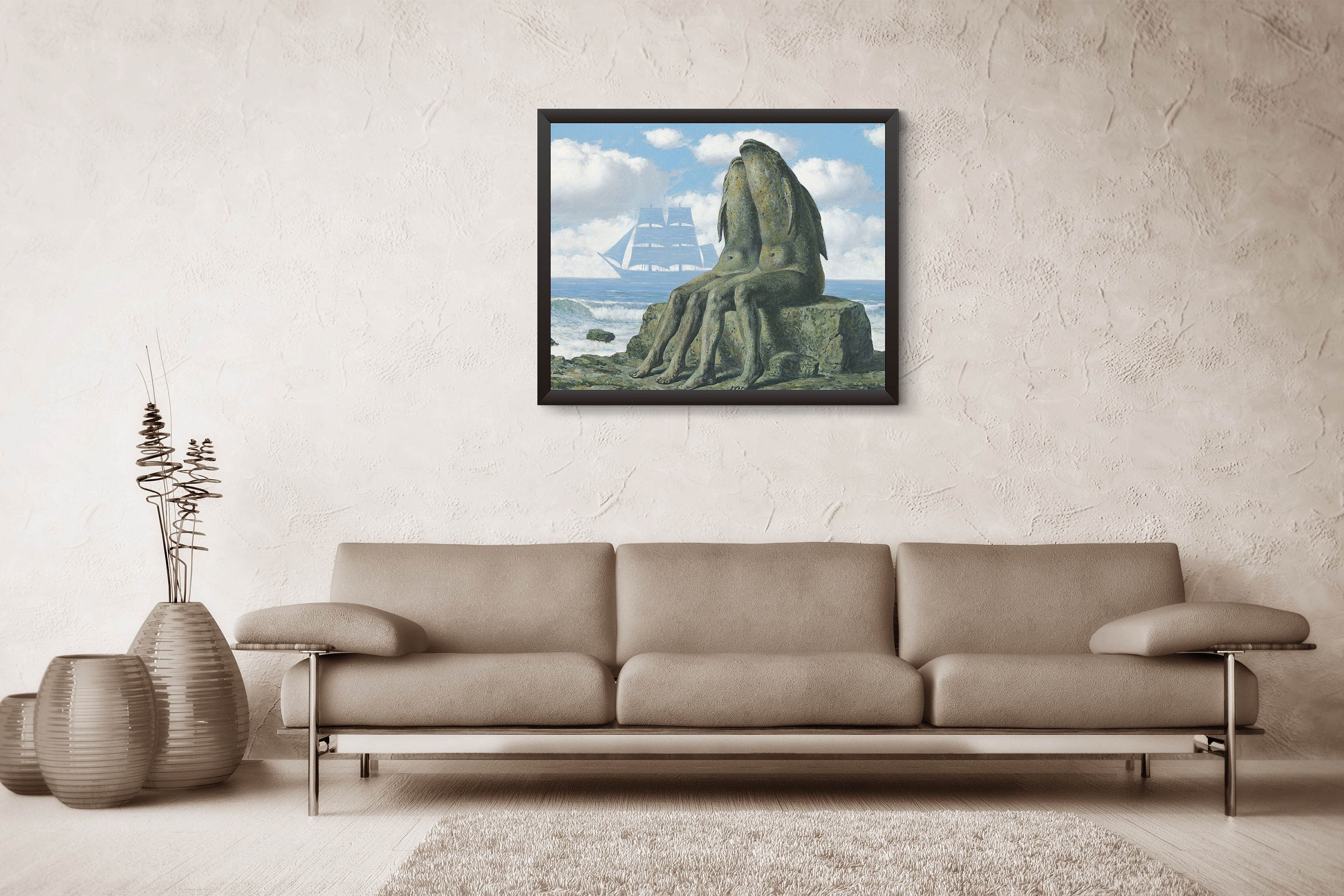 Sky-rene Magritte,home Office Decor,surrealist Art,abstract