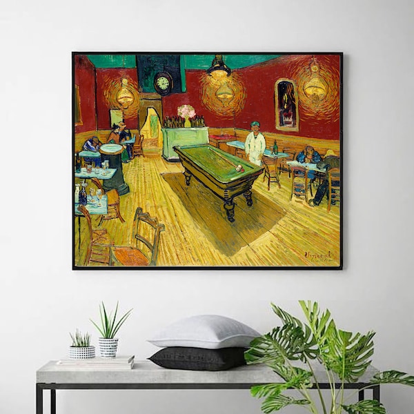 Le cafe de nuit by Vincent van Gogh-Reproduction of a Classic Painting,Antique Art print,Home decor,Vintage Wall Art,Museum Art,Masterpiece