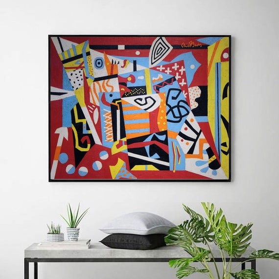 Hot Still-scape for Six Colors-stuart Davis,modern Abstract Art