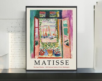 Henri Matisse Exhibition Poster ,Exhibition poster ,wall decor,Home office decor,giclee print in various sizes