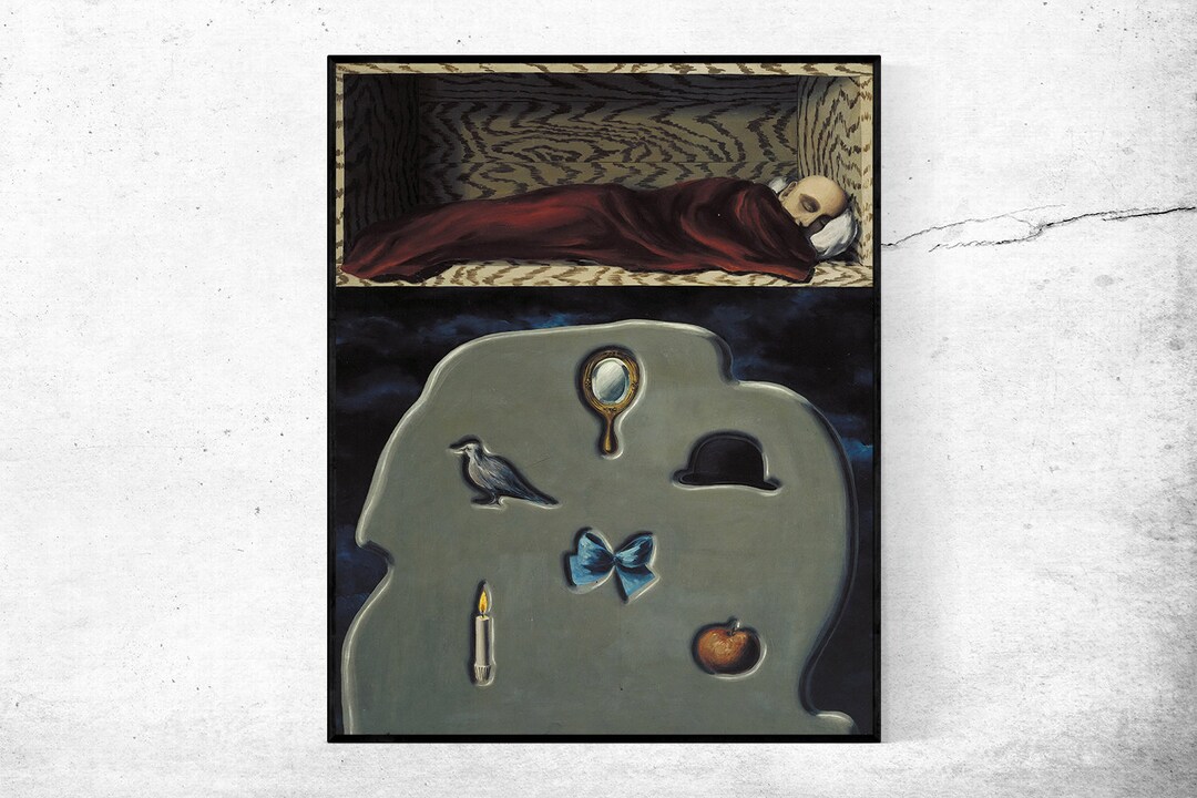 Reckless Sleeperrene Magritte,home Office Decor,surrealist Art
