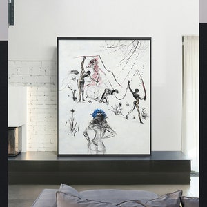 VADOR DALI. Modeller-Salvador Dali,Home office Decor,Exhibition Poster,Surrealism, Giclee fine print,Modern art,Custom Extra large size