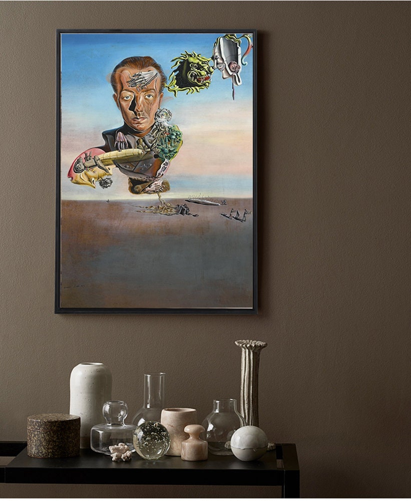 Portrait Paul Eluard-salvador Dali,home Office Decor,exhibition
