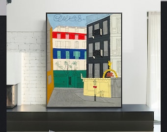 In Full Swing-Stuart Davis, Home office Decor, Modern Abstract Art, abstrait géométrique, modernisme américain, impression giclée en différentes tailles