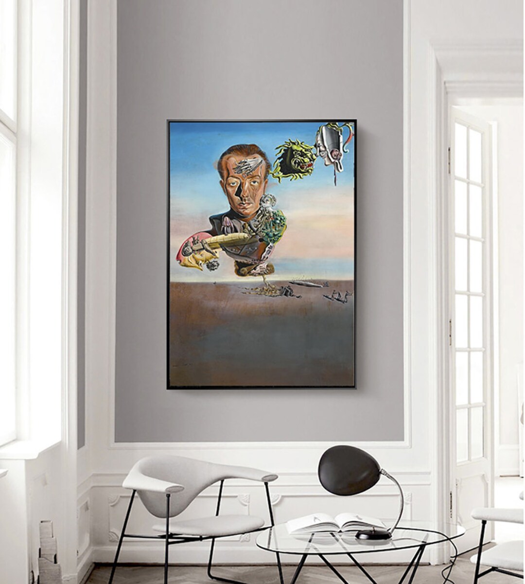 Portrait Paul Eluard-salvador Dali,home Office Decor,exhibition