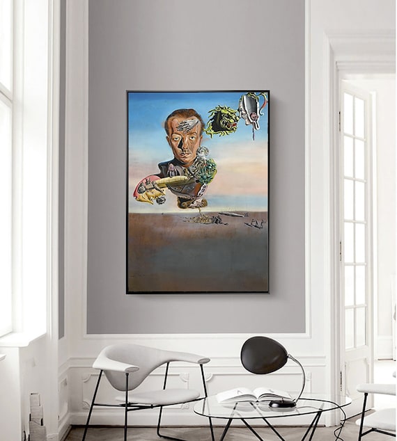 Portrait Paul Eluard-salvador Dali,home Office Decor,exhibition