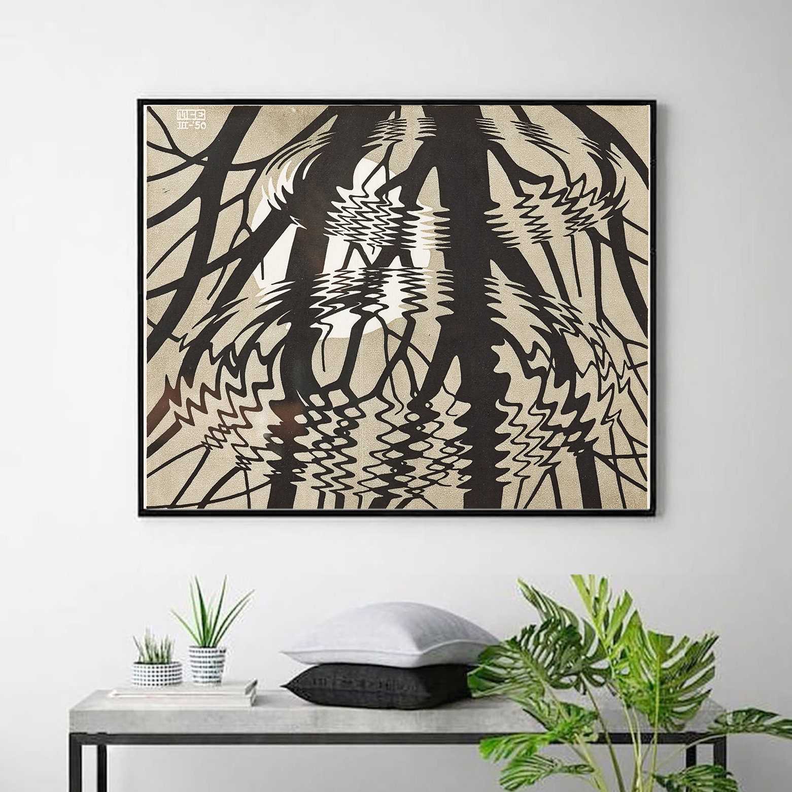 Rippled Surface-maurits Cornelis Escher,office Decor,modern