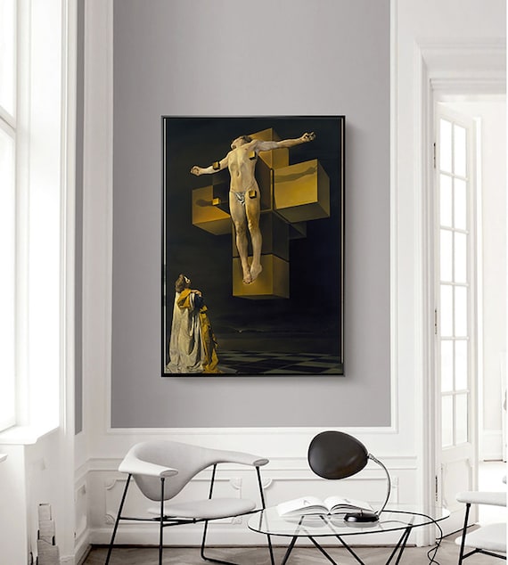 Crucifixion Corpus Hypercubicus-salvador Dali,home Decor