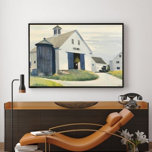 Barn at Essex-Edward Hopper,Home office Decor,Exhibition Poster,American Realism,Giclee fine print,Modern art,Custom Extra large size