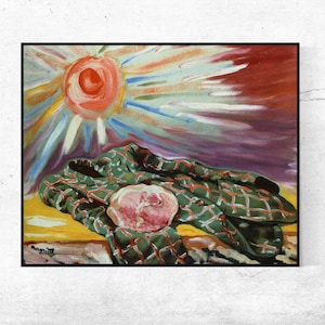 Le mal de mer -Rene Magritte, decoração de escritório em casa, arte surrealista, pintura abstrata, pôster de exposição, arte vintage, tamanho extra grande personalizado