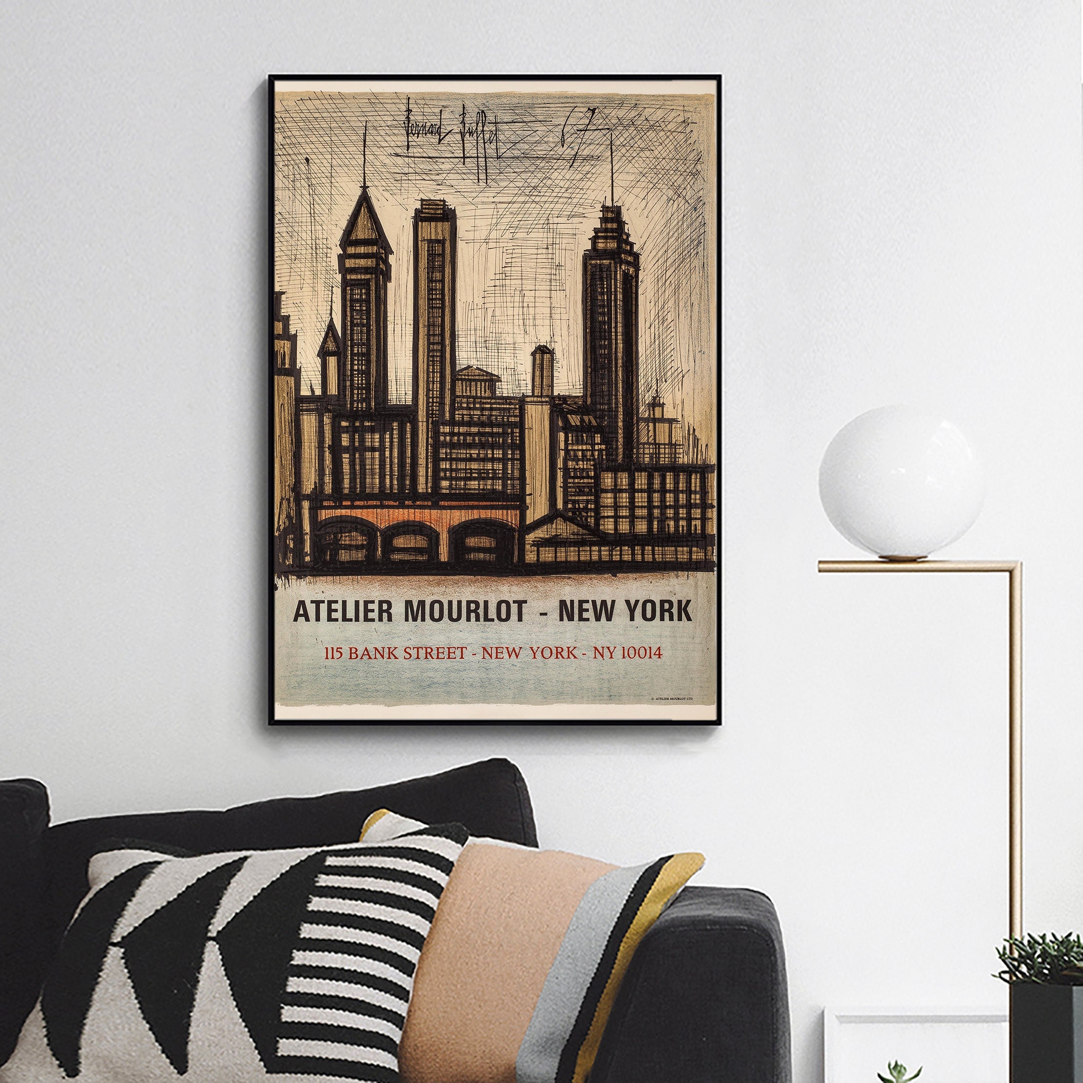 ベルナール・ビュッフェ ニューヨークシリーズ インテリア アート 額縁