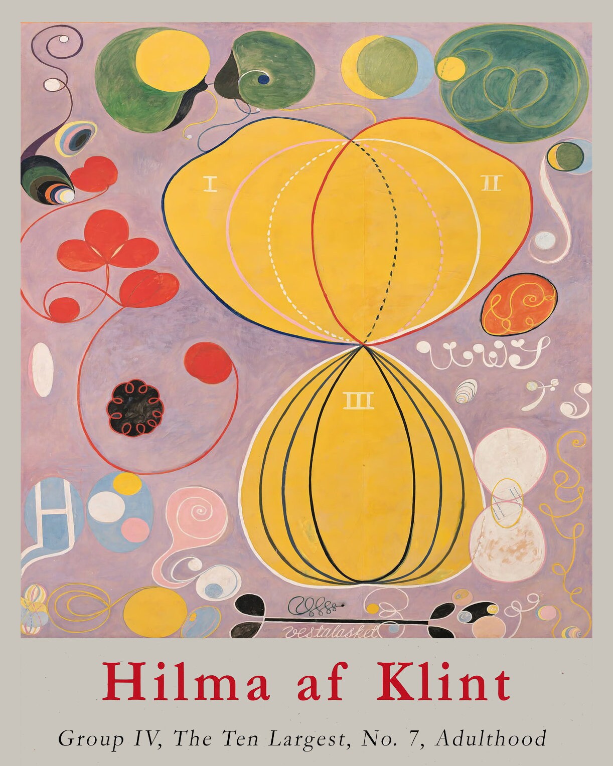 Hilma Af Klint Exhibition Poster, the Ten Largest Number 7 Adulthood,exhibition Poster ,wall
