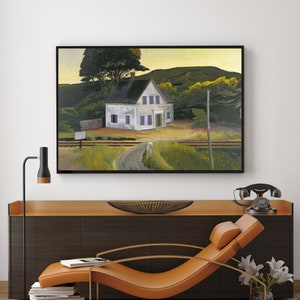 Dauphinee House-Edward Hopper, Thuiskantoor Decor, Tentoonstelling Poster, Amerikaans Realisme, Giclee kleine lettertjes, Moderne kunst, Aangepaste Extra groot formaat