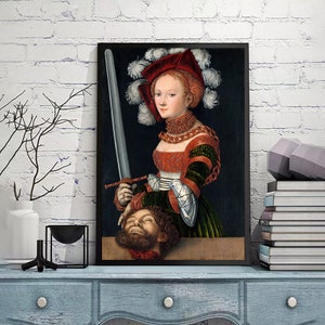 Judith with the Head of Holofernes-Reproduction of a Classic Painting,Antique Art print,office decor,Vintage Wall Art,Museum Art,Masterpiece