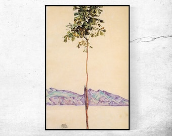 Kastanienbaum am Bodensee-Egon Schiele,Dekoration,Einweihungsparty Geschenk,Expressionismus,Vintage Meisterwerk,Giclee Print in verschiedenen Größen