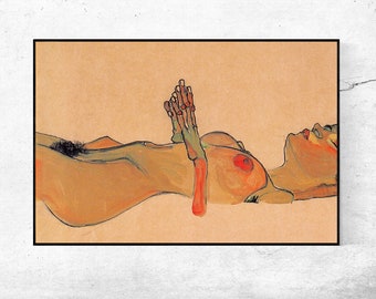 Totes Madchen-Egon Schiele,Home office Decor,Housewarming Gift,Expressionism,Vintage masterpiece Artwork,giclee print in various sizes