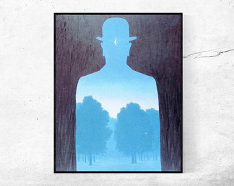 A friend of order -Rene Magritte,Home office Decor,Surrealist Art,Abstract Painting,Exhibiton Poster,Vintage Art,Custom Extra large size
