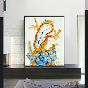 La Noblesse Du Temps-Salvador Dali,Home office Decor,Exhibition Poster,Surrealism, Giclee fine print,Modern art,Custom Extra large size