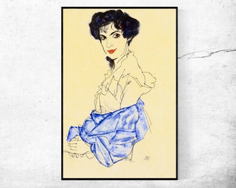 Bildnis Elisabeth Lederer-Egon Schiele,Home Decor,Einweihungsparty Geschenk,Expressionismus,Vintage Meisterwerk Kunstwerk,Giclee Print in verschiedenen Größen