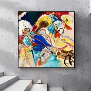 Improvisation by Wassily Kandinsky-Reproduction of a Classic Painting,Antique Art print,office decor,Vintage Wall Art,Museum Art,Masterpiece