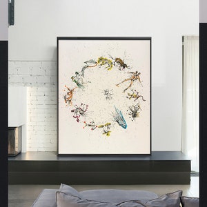 Signs Of The Zodiac-Salvador Dali,Home office Decor,Exhibition Poster,Surrealism, Giclee fine print,Modern art,Custom Extra large size