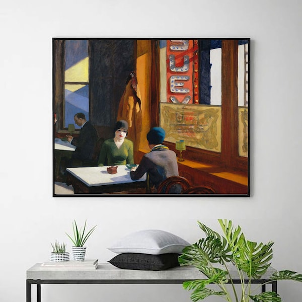 Chop Suey-Edward Hopper, Décoration de bureau à domicile, Affiche d’exposition, Réalisme américain, Impression fine giclée, Art moderne, Impression giclée en différentes tailles