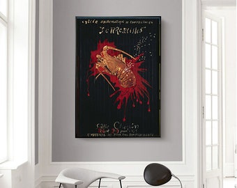 The Lobster-Salvador Dali,Home office Decor,Exhibition Poster,Surrealism, Giclee fine print,Modern art,Custom Extra large size