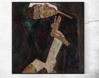The Lyricist-Egon Schiele,Home Office Dekor,Einweihungsgeschenk,Expressionismus,Vintage Meisterwerk Kunstwerk,Giclee Druck in verschiedenen Größen