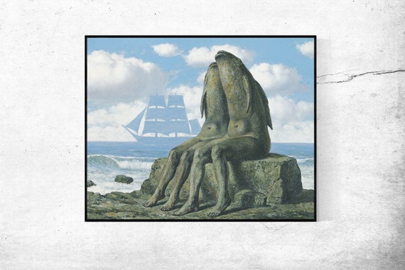 Sky-rene Magritte,home Office Decor,surrealist Art,abstract