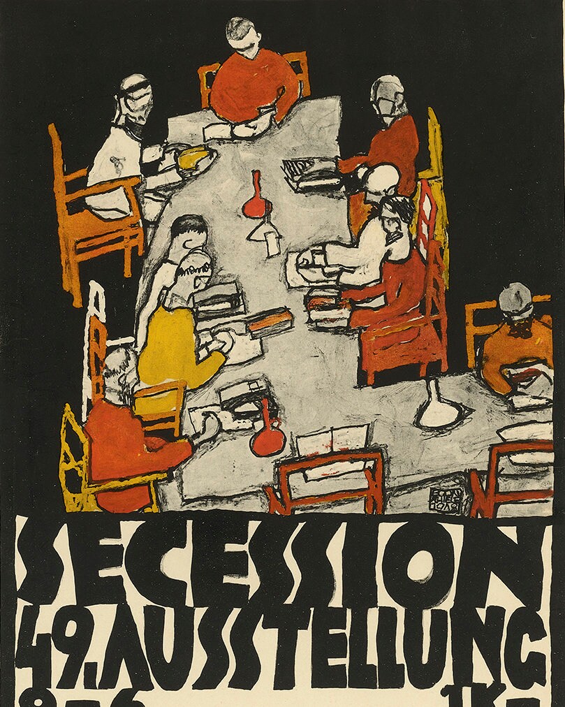 SECESSION 49 AUSSTELLUNG. Plakat-egon Schiele,housewarming Gift