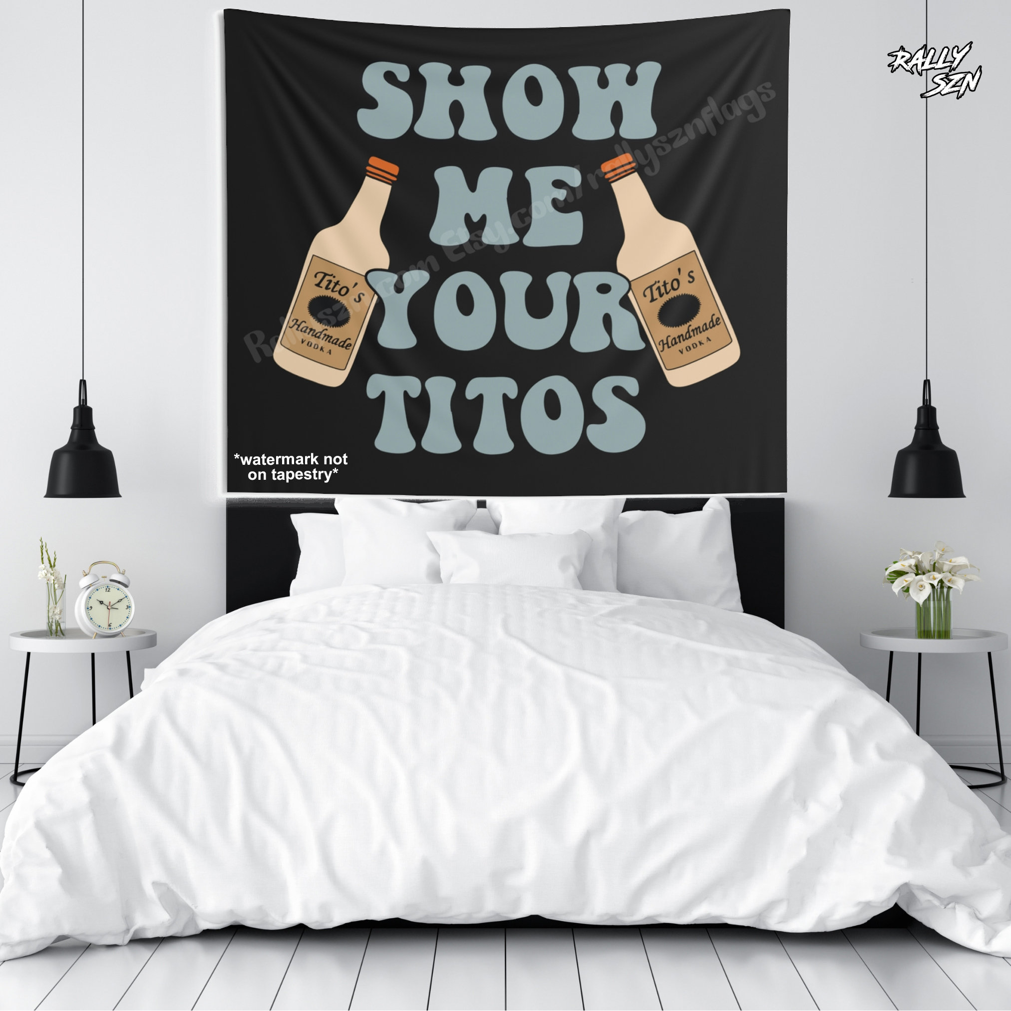 Show Me Your Tito's Premium Meme Funny Tapestry