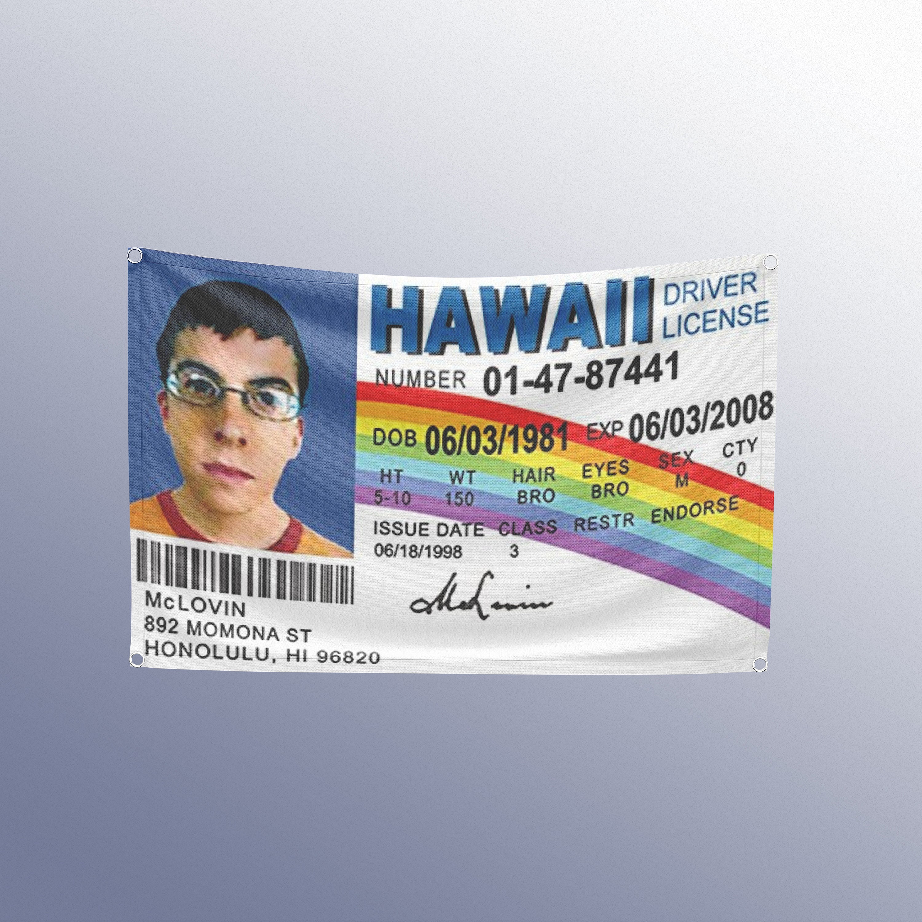 Mclovin Fake Id Tapestry