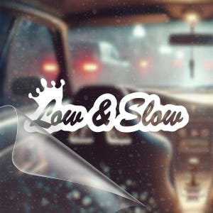 Low And Slow JDM Car Decal, Weatherproof Vinyl Bumper Sticker