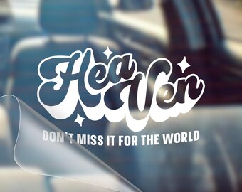 Sticker voiture Heaven Don't Miss It : Sticker foi chrétienne imperméable