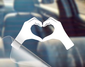 Heart Hands Vinyl Decal: Inspirational Car Laptop Sticker