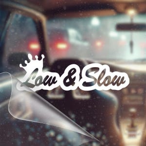 Low And Slow JDM Car Decal, Weatherproof Vinyl Bumper Sticker
