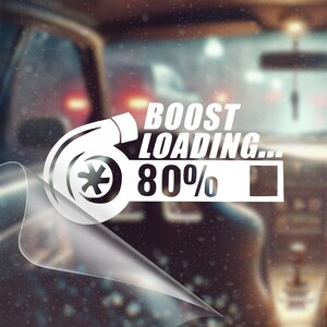Boost Loading JDM Car Decal: Oracal 651 Tuner Sticker