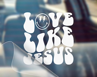Love Like Jesus Car Decal: Christian Vinyl Bumper Sticker