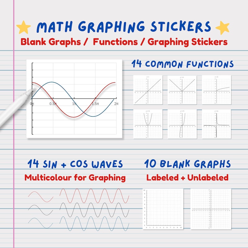 Math Stickers - Etsy