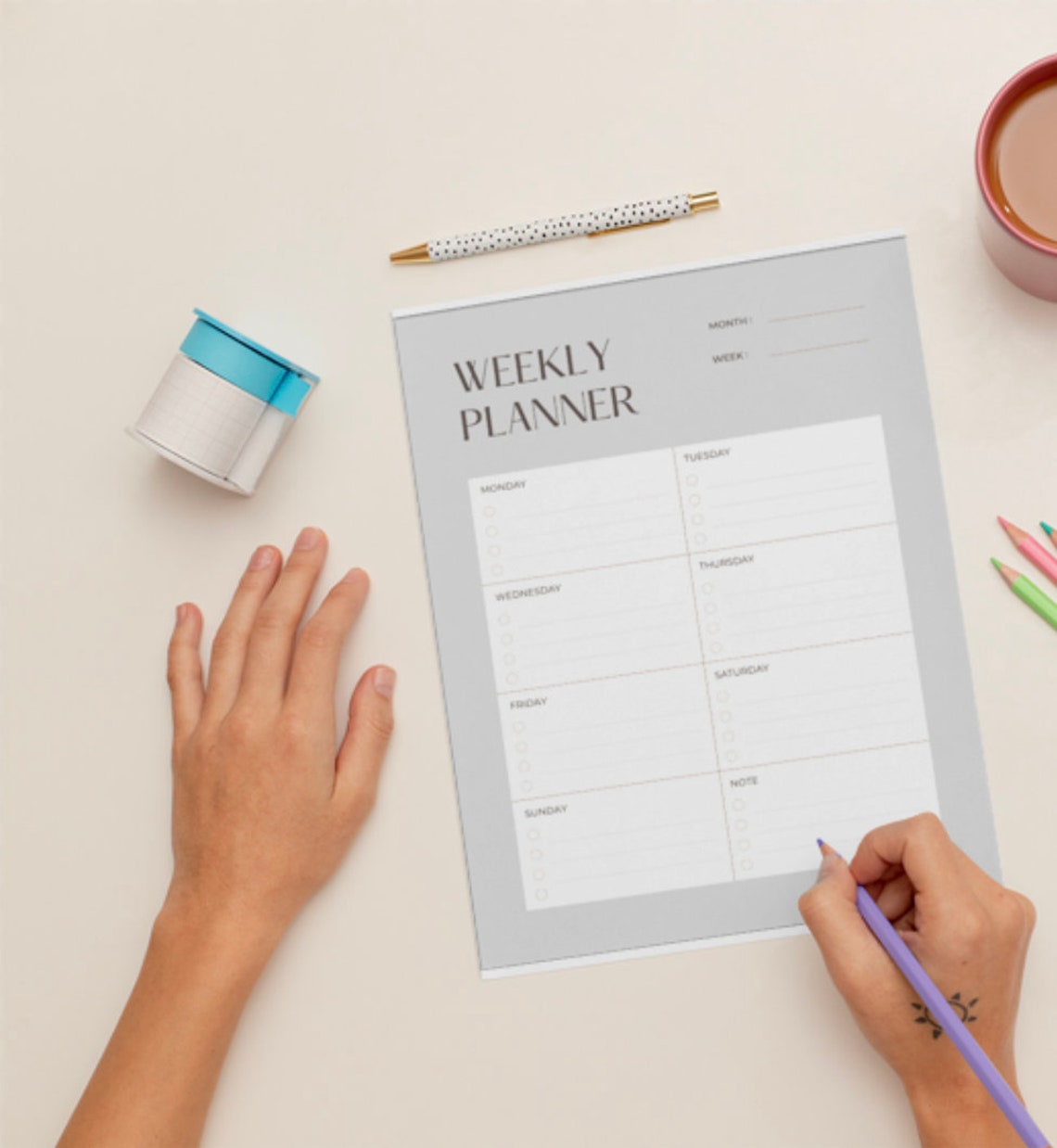 Aesthetic Weekly Planner Printable - Etsy