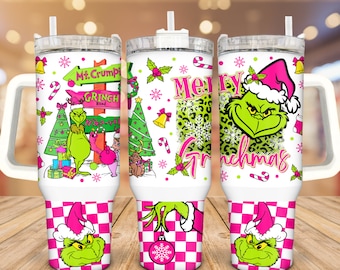 Merry Christmas, 40oz Tumbler with handle