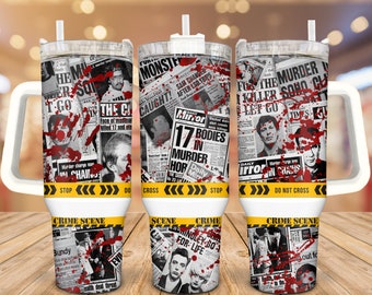 True Crime, 40 oz Tumbler with handle