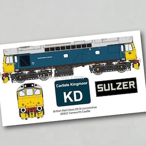 Fridge Magnet BR Class 25 British Rail Railfreight Diesel Locomotive