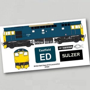 Fridge Magnet BR Class 27 British Rail Railfreight Diesel Locomotive