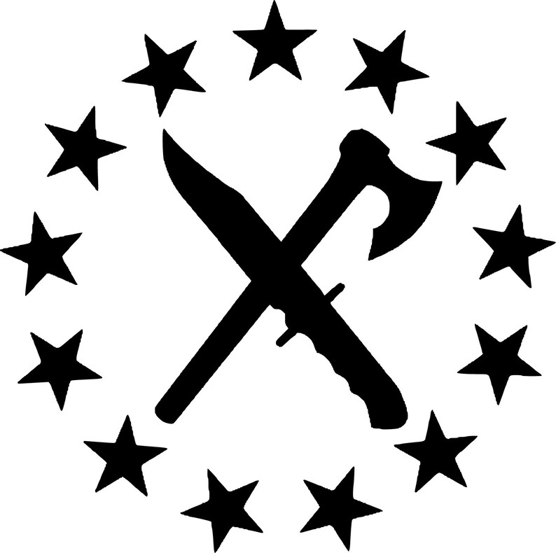 Axe and Knife Distressed American Flag SVG Vector File Cricut Etsy